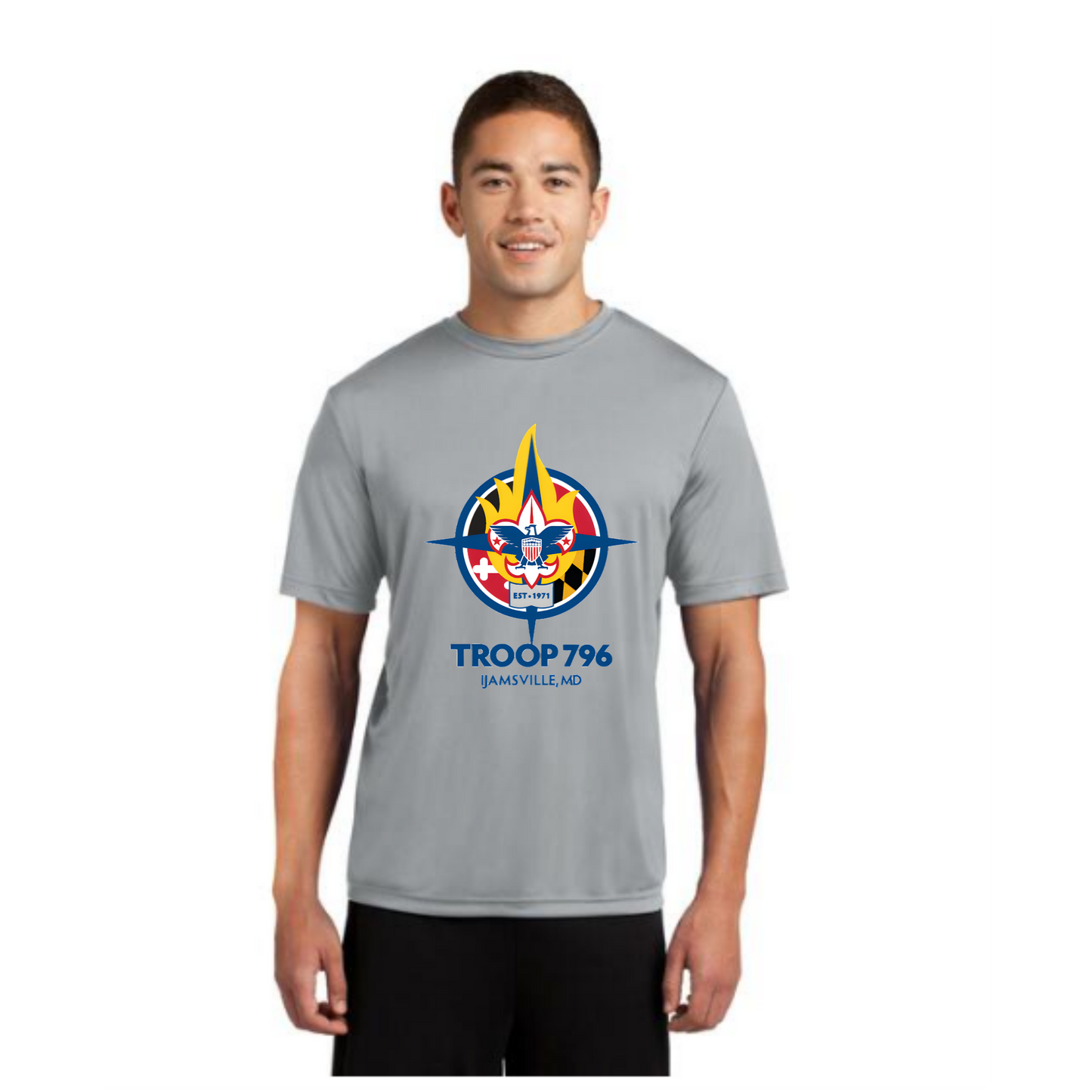Class B (Troop 796) T-shirt -100% polyester Dri-fit; Moisture-wicking performance style)