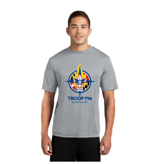 Class B (Troop 796) T-shirt -100% polyester Dri-fit; Moisture-wicking performance style)