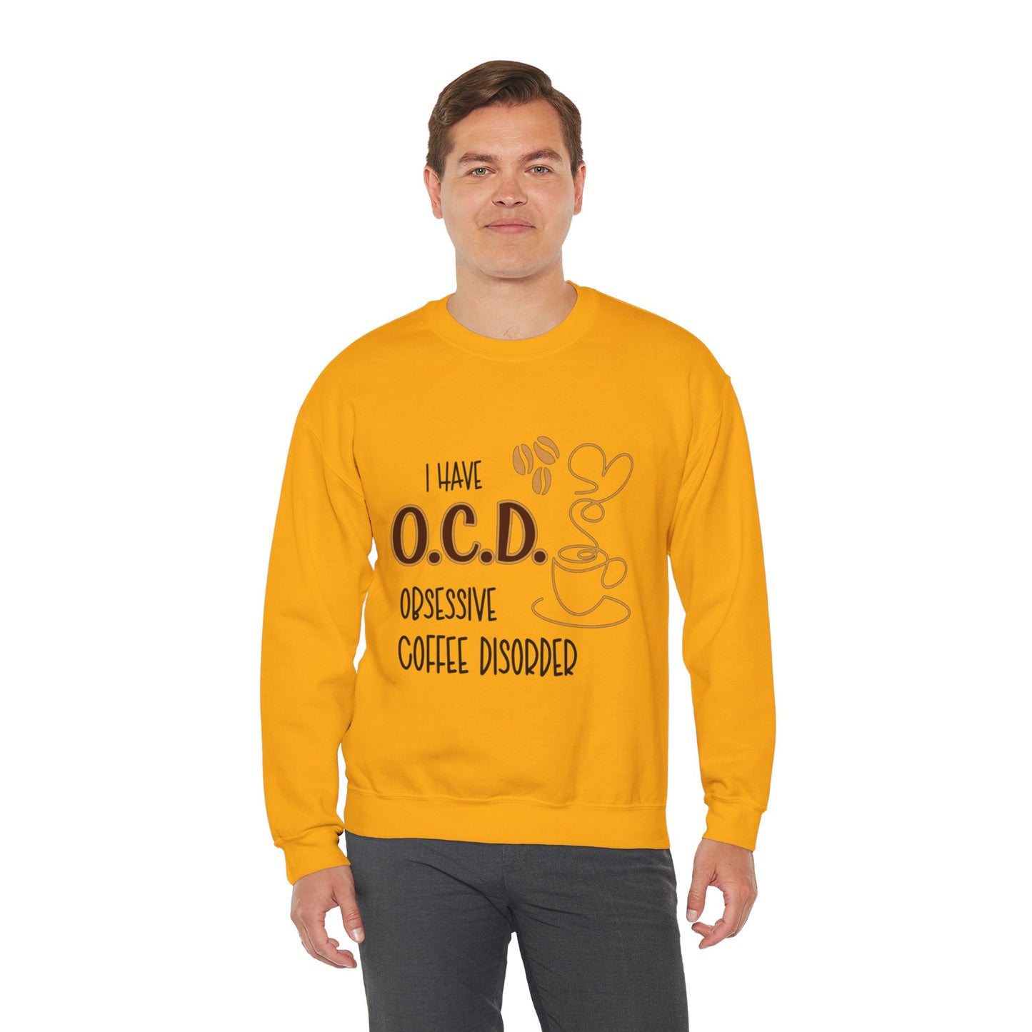 Funny Coffee Lover Unisex Sweatshirt - OCD Obsessive Coffee Disorder Gift