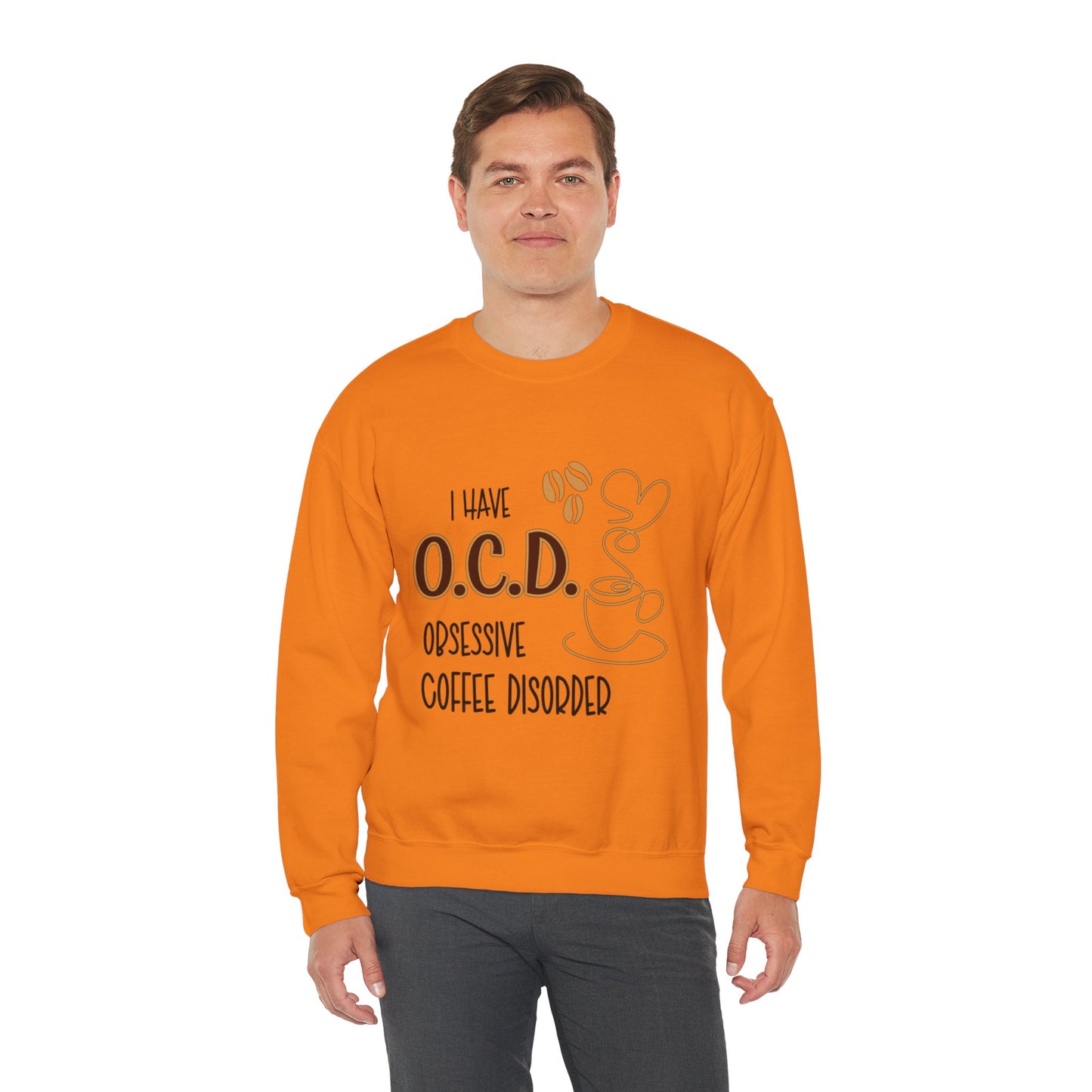 Funny Coffee Lover Unisex Sweatshirt - OCD Obsessive Coffee Disorder Gift