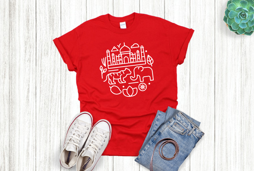 INDIA Inspired print - UNISEX Adult/ youth/ Kid sizes available - 6 color variations