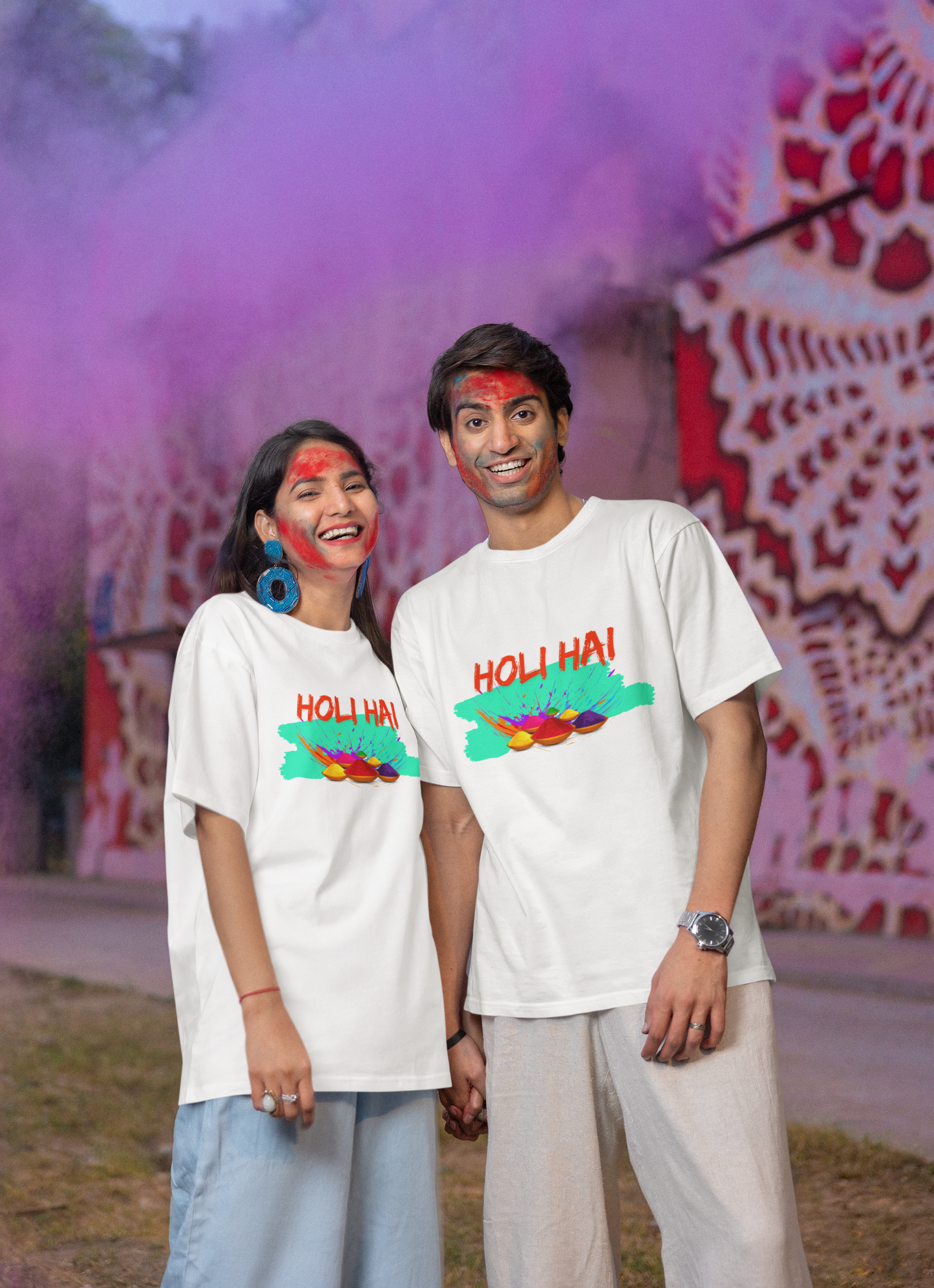 Holi Hai- Colors - Dri-fit performance 100% Polyester Holi Apparel for Vibrant Celebrations