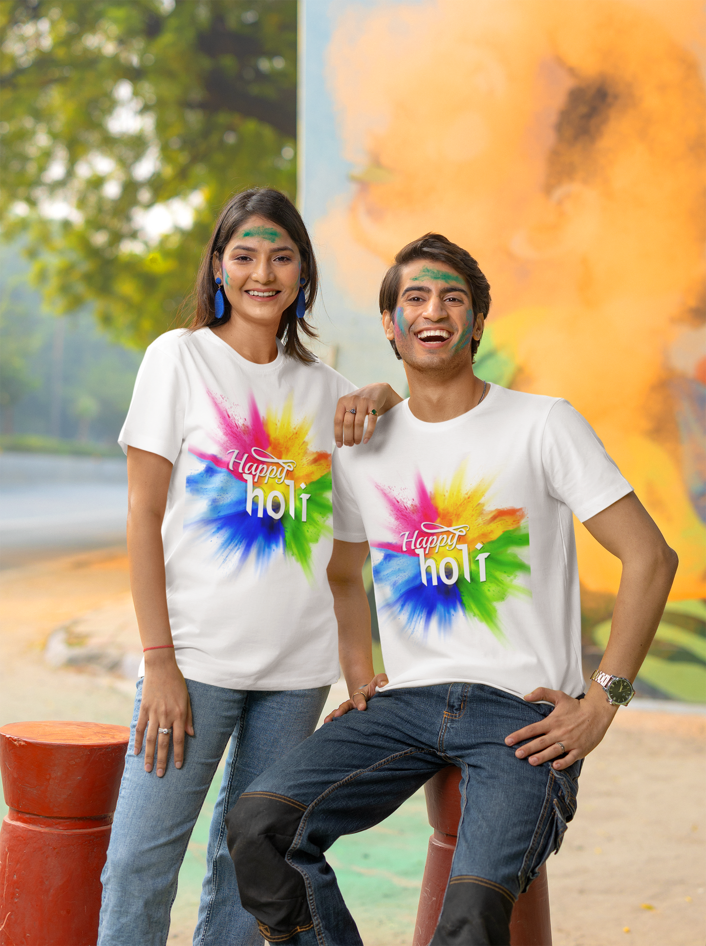 Happy Holi-- Color Splash Collection- Dri-fit Performance  Holi Apparel for Vibrant Celebrations