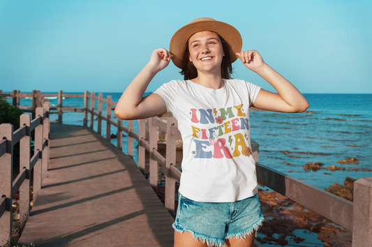 In my fifteen 15 era - Teenage t-shirt - Birthday - Any occasion- gift