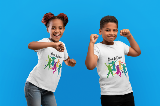 Dance Dreamer's Delight Tee: Kids' Colorful 'Born to Dance' Edition - Activewear t-shirt - kids sizes